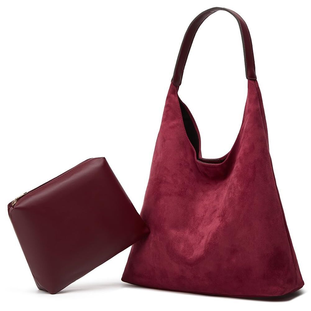 6437 Slouchy Suede Shoulder Bags Large Tote Purse Retro Soft Handbag Casual